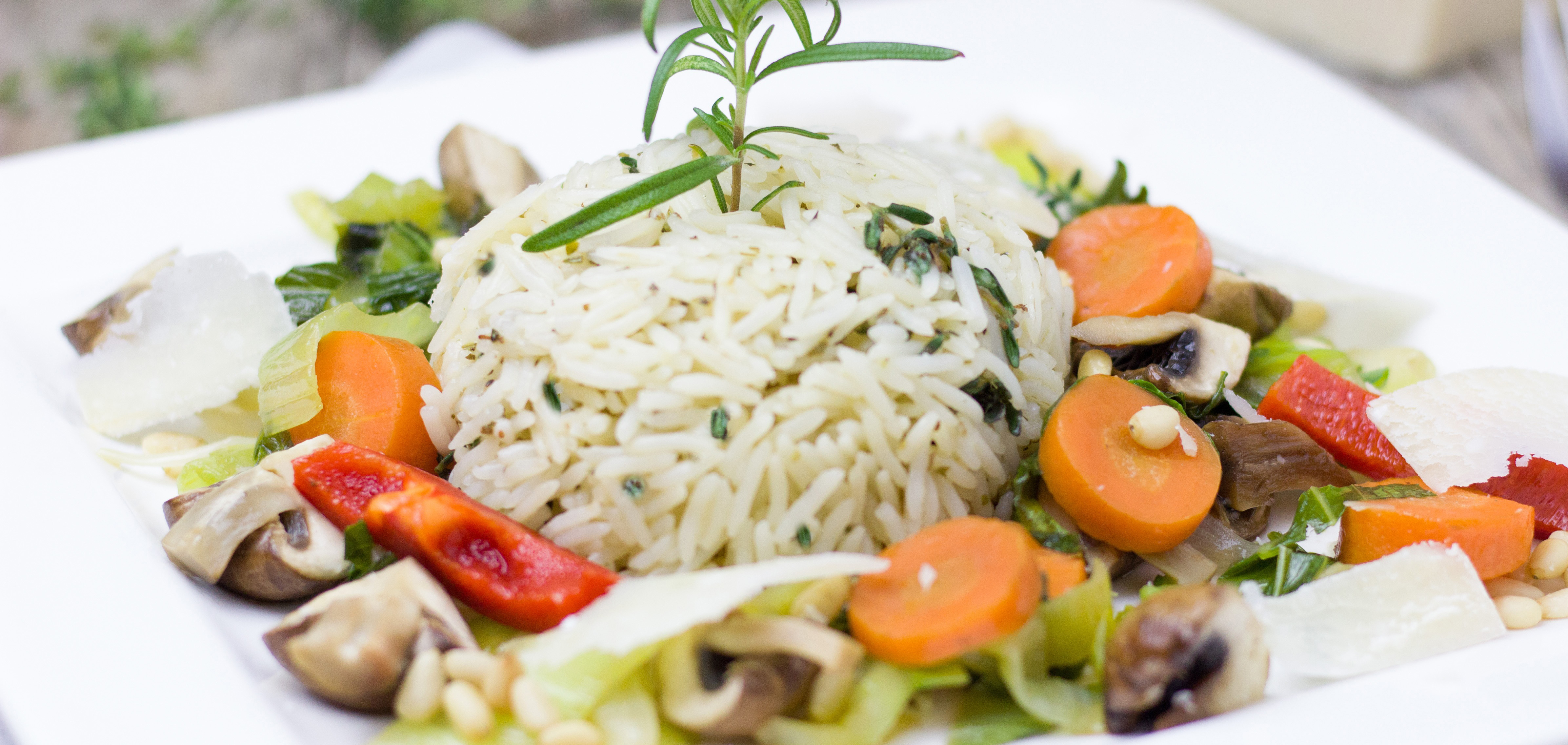Simple vegetable rice dish